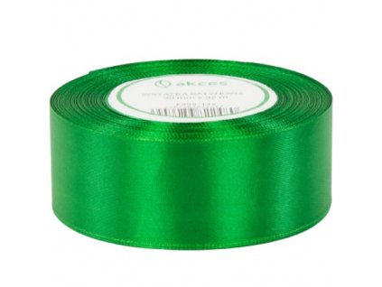 8991 stuha satenova tmavozelena 3 8 cm 32 m