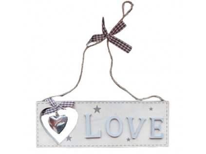 9333 drevena tabulka love s hnedou maslickou 1 ks