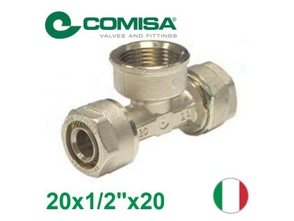 PEX šróbovací T-kus na závit 20x1/2"x20 vnútorný