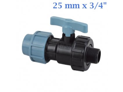 9969 pe uzatvaraci ventil 25 mm x 3 4 s vonkajsim zavitom