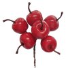 umele jablcka cervene leskle na drotiku 3 5 cm zvazok 6 ks