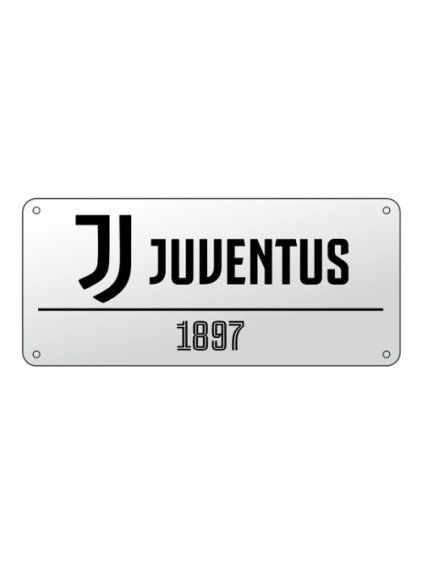 Blechschild JUVENTUS FC weiß