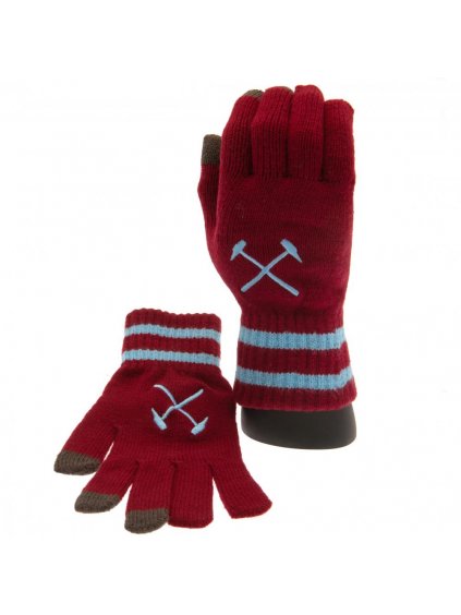 194488 West Ham United FC Touchscreen Knitted Gloves Adult