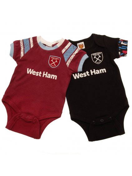 TM 02096 West Ham United FC 2 Pack Bodysuit ST