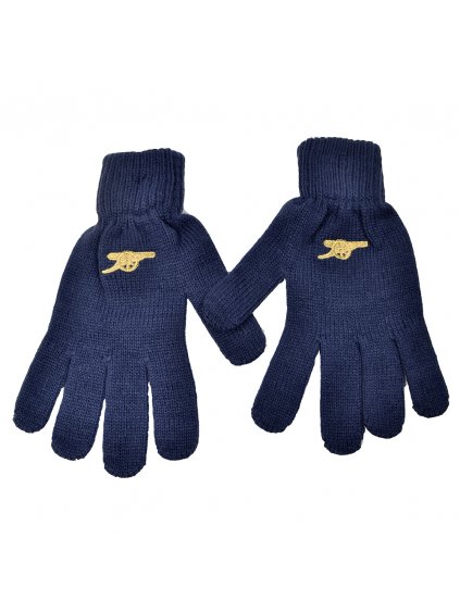 arsenal adults knitted gloves navy 1