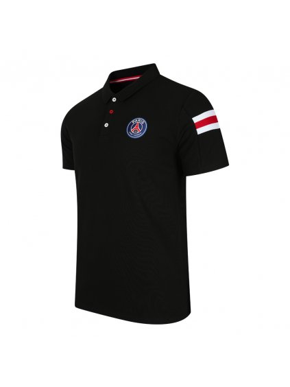 Polo PSG Sleeve Stripe black