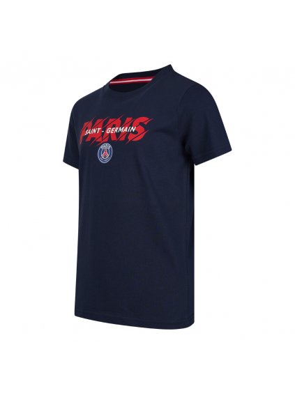 Dětské tričko PSG Paris Slogan blue