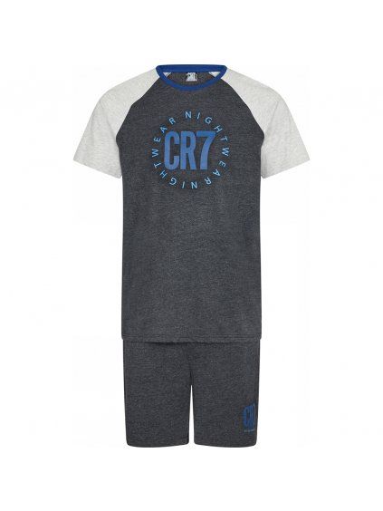 Herren-Schlafanzug CR7 Short grau