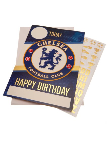 TM 03908 Chelsea FC Birthday Card With Stickers