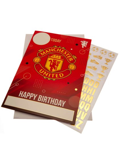 TM 03912 Manchester United FC Birthday Card With Stickers