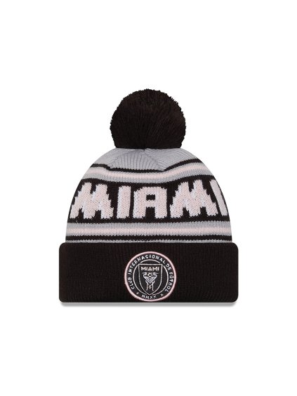 Čepice INTER MIAMI Black Bobble Knit