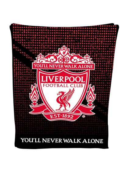 liverpool red black white fleece blanket 1