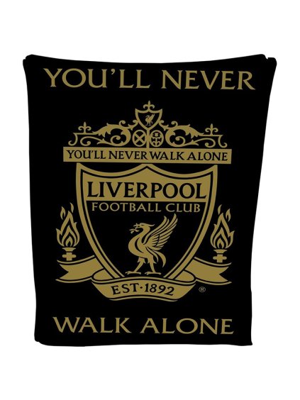 liverpool black gold fleece blanket 1