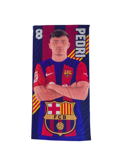 120010 FCB 23 24 PEDRI BEACH TOWEL 100X180 CM 001