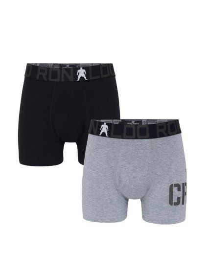 2-pack children's boxers CR7 Bamboo black-grey