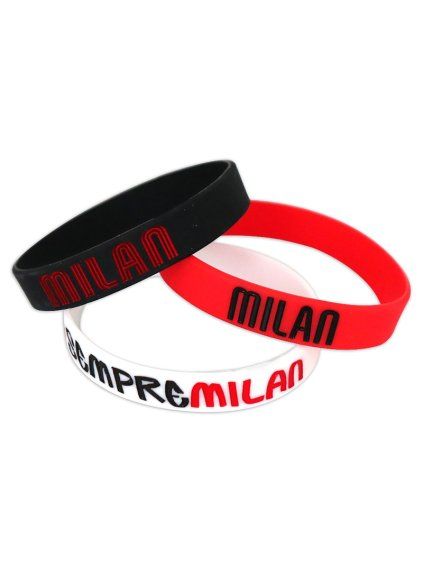 3-pack rubber bracelet AC MILAN Silicone