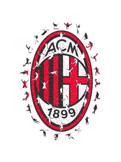 Dřevěné puzzle AC MILAN Crest 270 ks