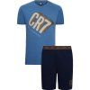 Herren-Schlafanzug CR7 Short blau