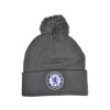 chelsea knitted crest forest dark grey bobble hat 2