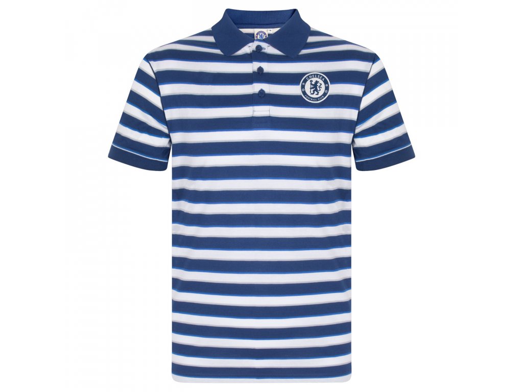 Polo Tričko Chelsea FC, vyšitý znak, poly-bavlna, modro-biele