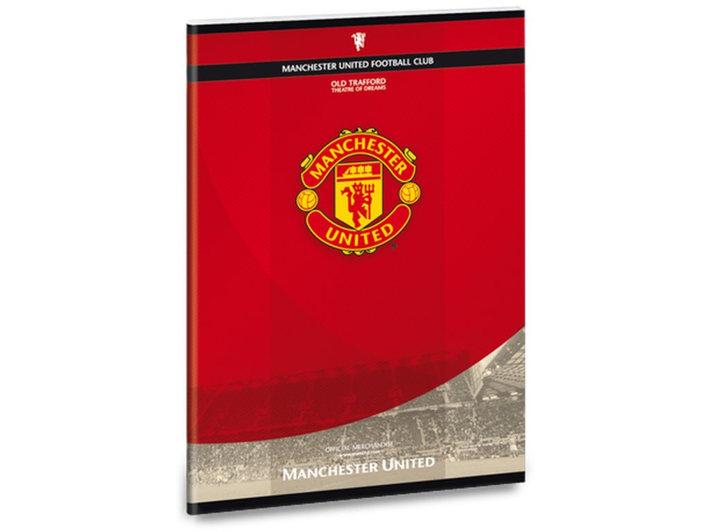 Školský Zošit 445 Manchester United, Štvorčekový Papier A4, 40 Listov