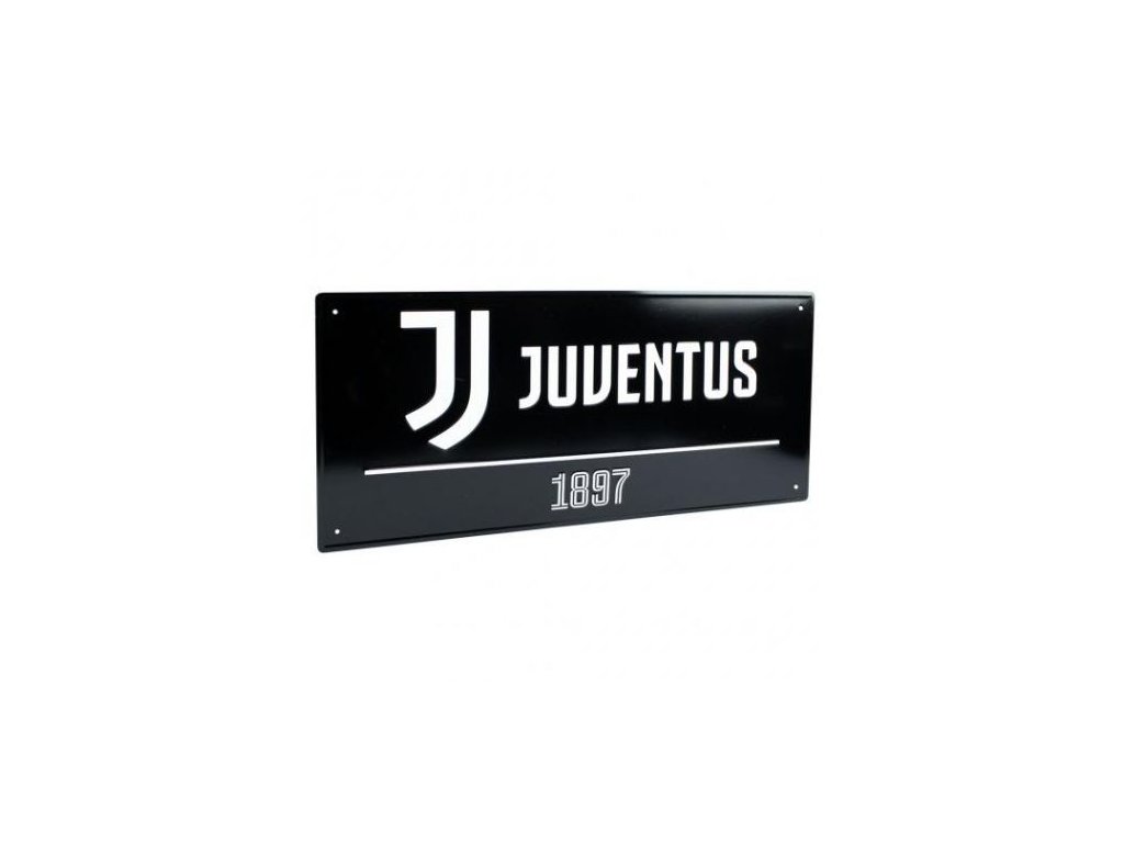 Plechová ceduľa Juventus Turín FC black