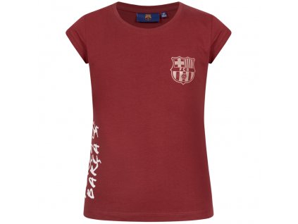 Dievčenské tričko FC Barcelona Forca Barca červené