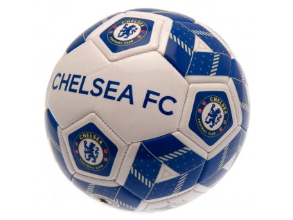 Futbalová lopta Chelsea FC, bielo-modrá, veľ. 3