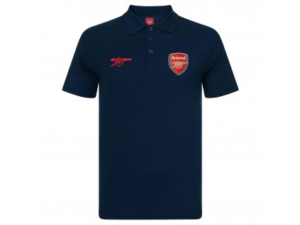Polo Tričko Arsenal FC, vyšitý znak, poly-bavlna, modrá