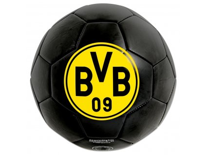 Futbalová lopta Borussia Dortmund, Čierny, Žltý znak BVB, Vel. 5