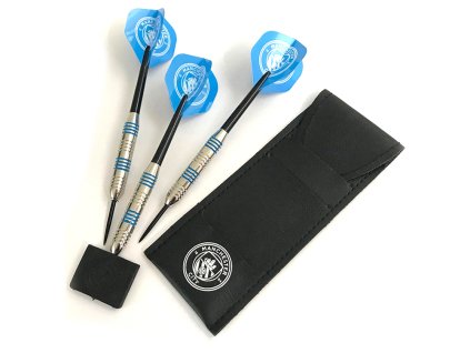 Šípky Manchester City FC, sada 3ks, komplet, kožené púzdro
