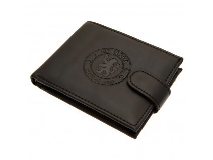 Kožená peňaženka Chelsea FC, čierna, ochrana RFID, 11x9 cm