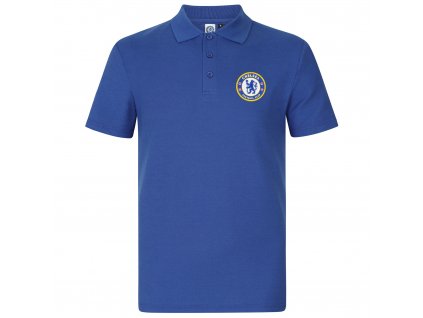 Polo Tričko Chelsea FC, vyšitý znak, polybavlna, modré