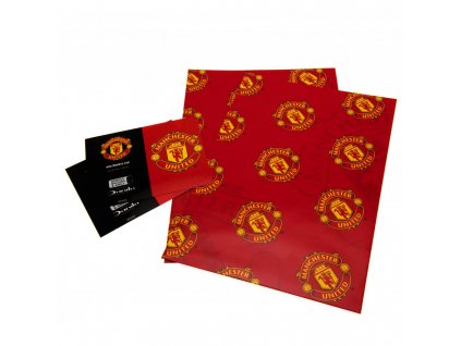 Darčekový papier Manchester United FC, 2 listy + 2 darčekové Karty