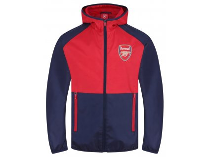 Detská Bunda Arsenal FC, kapucňa, modro-červená