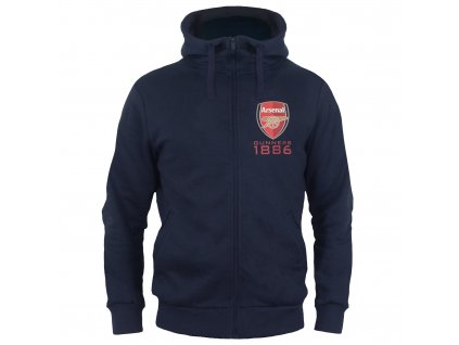 Mikina Arsenal FC, tmavo modrá, zips