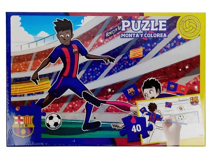 Puzzle FC Barcelona, 40 dielikov, zafarbovacie
