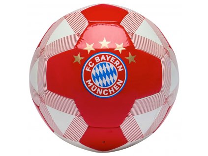 Futbalová lopta FC Bayern Mníchov, červeno-biela, vel 5