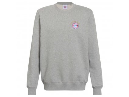 Mikina FC Bayern Mníchov, šedá, dlhý rukáv, 90% bavlna