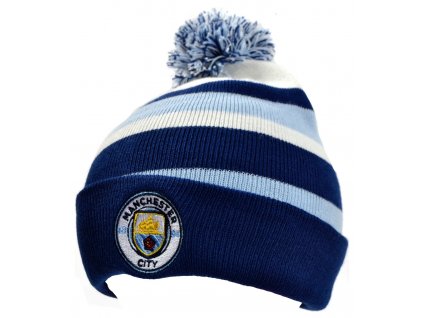 Zimná čiapka Manchester City FC, modro-biela