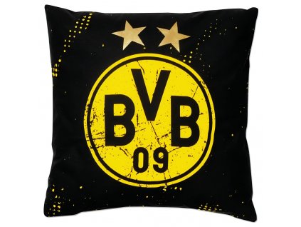 Vankúšik Borussia Dortmund, čierny, 40x40 cm, bavlna