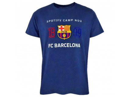 Tričko FC Barcelona, modré, poly-bavlna