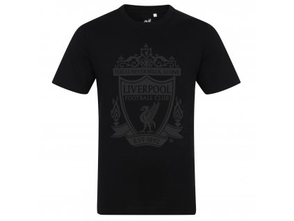 Tričko Liverpool FC, čierne, bavlna