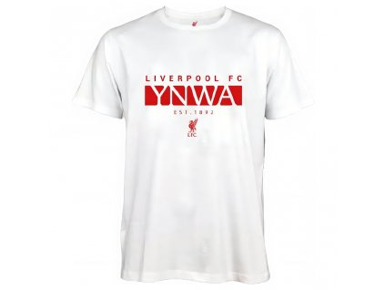 Tričko Liverpool FC, biele, bavlna
