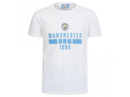 Detské tričko Manchester City FC, biele, bavlna