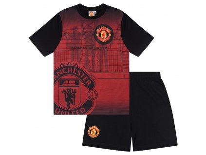 Detské Pyžamo Manchester United FC, čierna-červená, bavlna