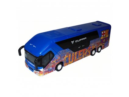 Autobus FC Barcelona, modrý, 25x7x5 cm