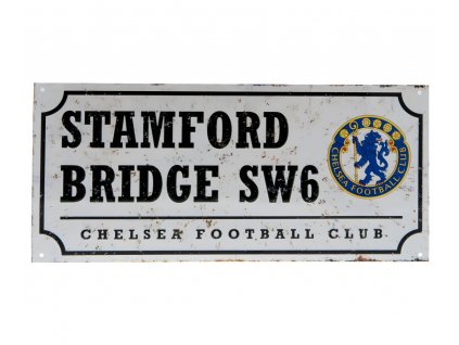 Plechová ceduľa FC Chelsea, Stamford Bridge, retro, 40x18 cm