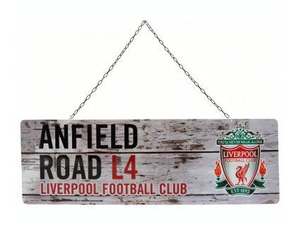Plechová ceduľa Liverpool FC, sivá, 40x18cm