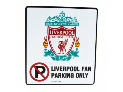 Plechová ceduľa Liverpool FC, biela, 23x25 cm